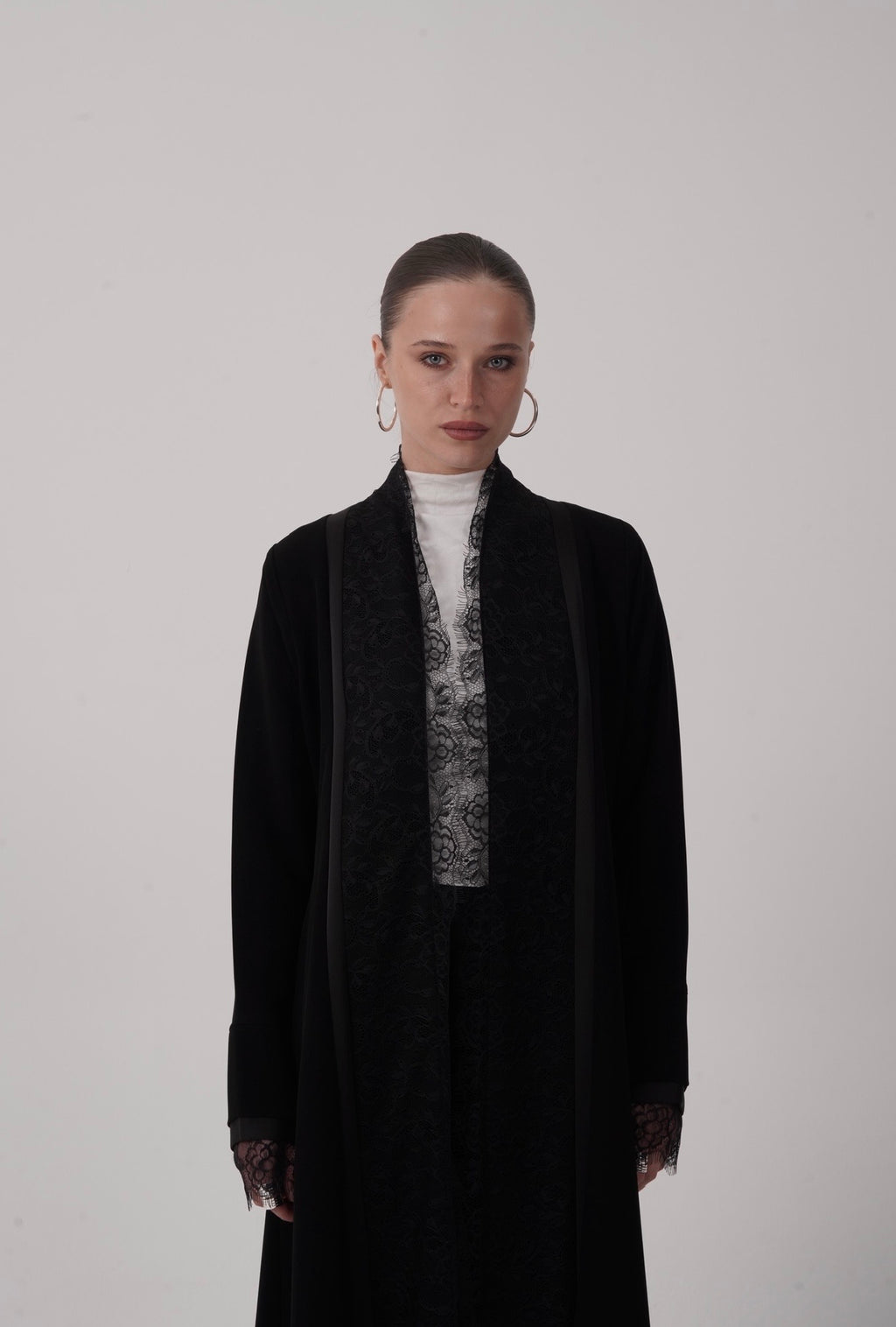 Lace Crepe Abaya