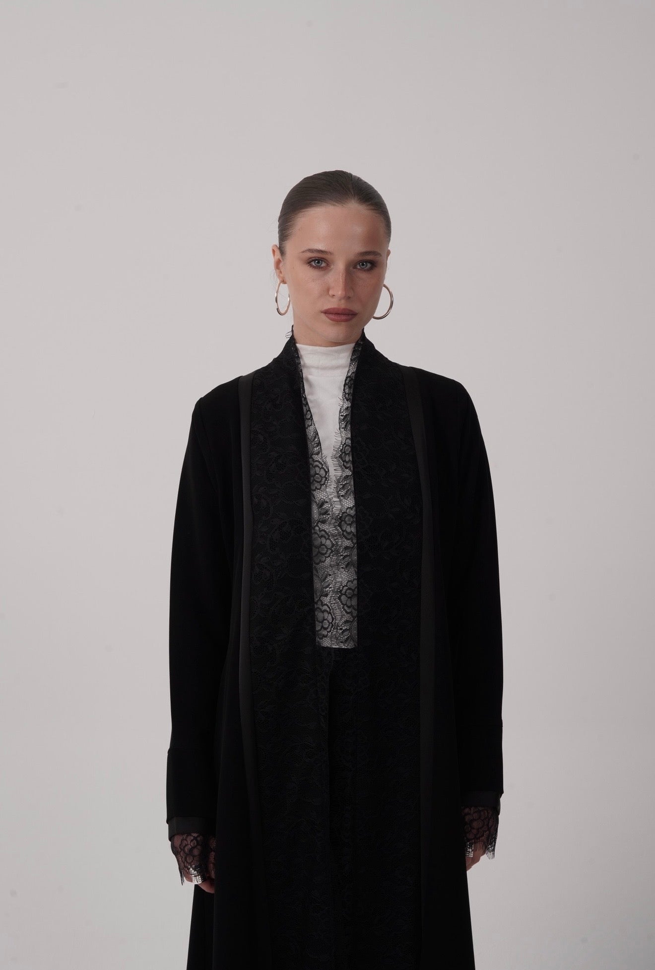 Lace Crepe Abaya