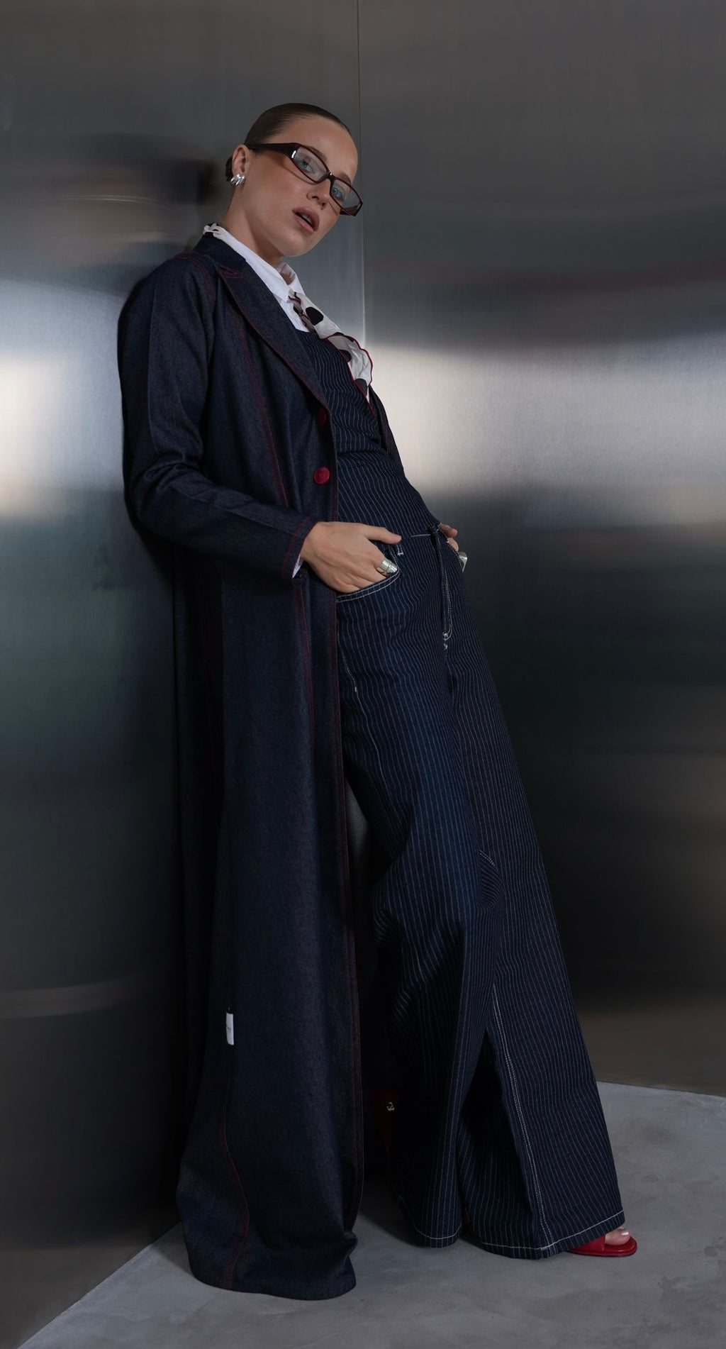 Indigo Tailored Denim Abaya