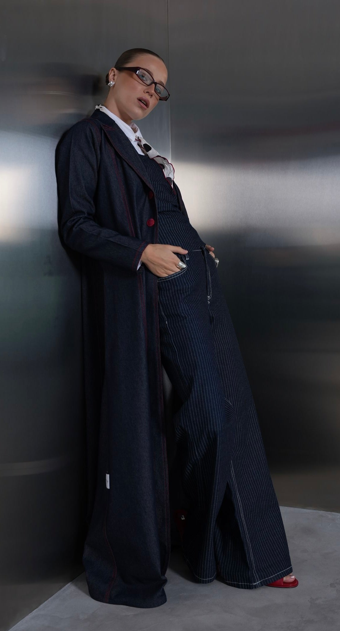 Indigo Tailored Denim Abaya