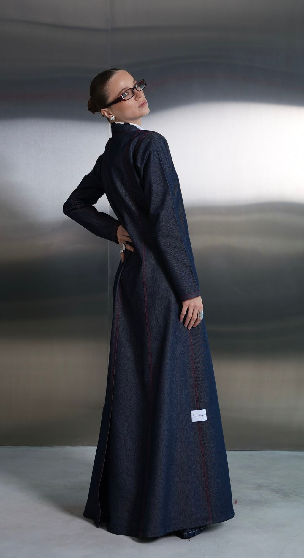Indigo Tailored Denim Abaya