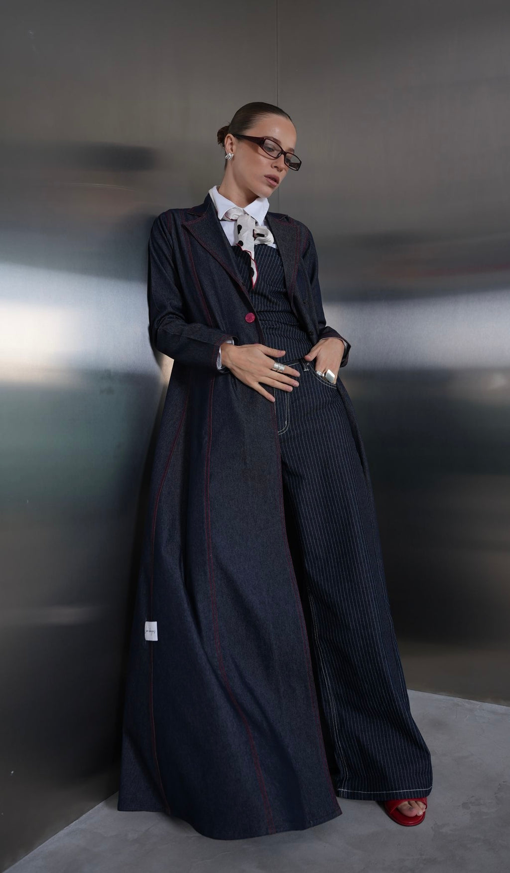 Indigo Tailored Denim Abaya