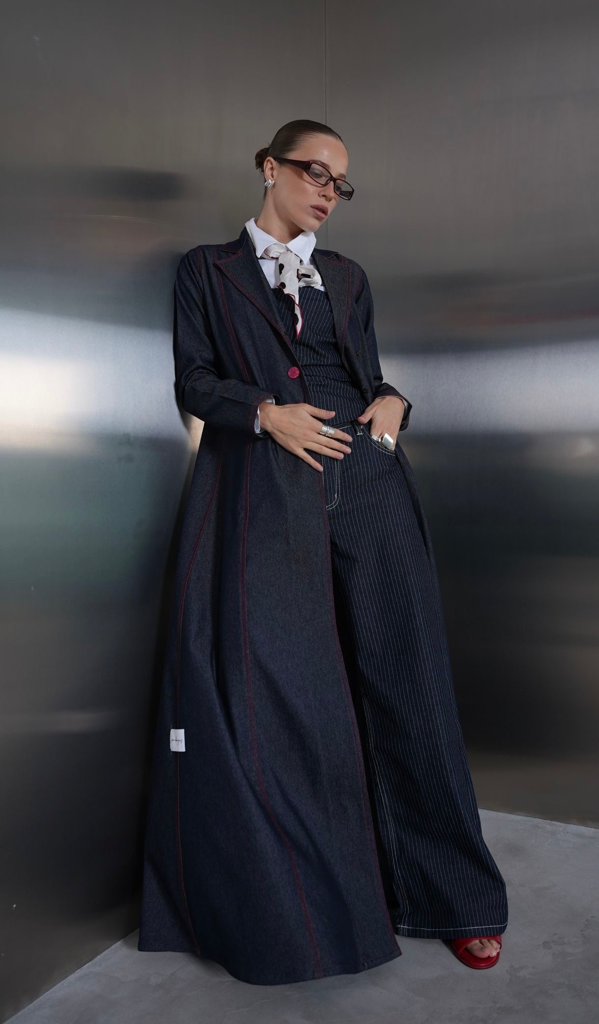 Indigo Tailored Denim Abaya
