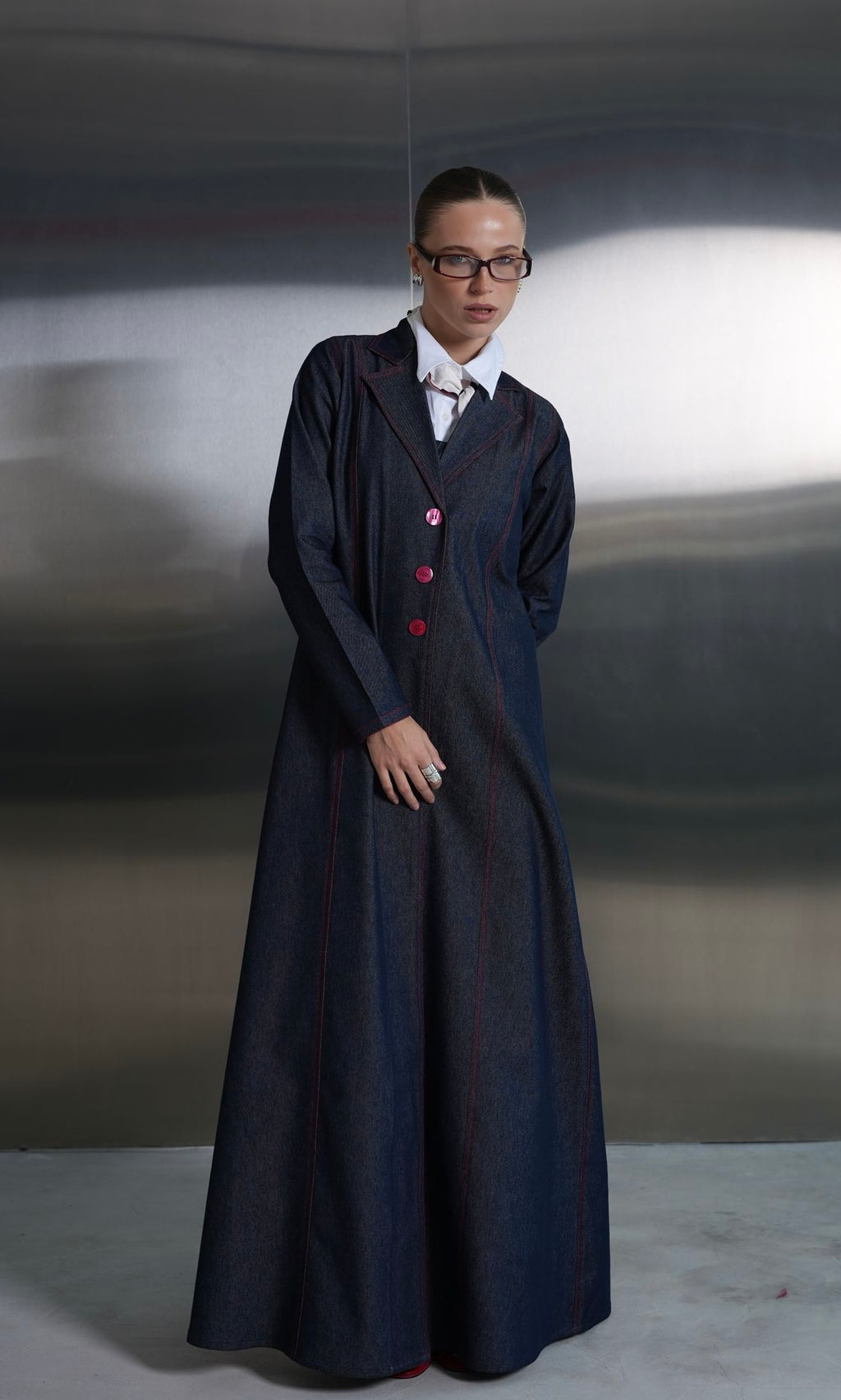 Indigo Tailored Denim Abaya
