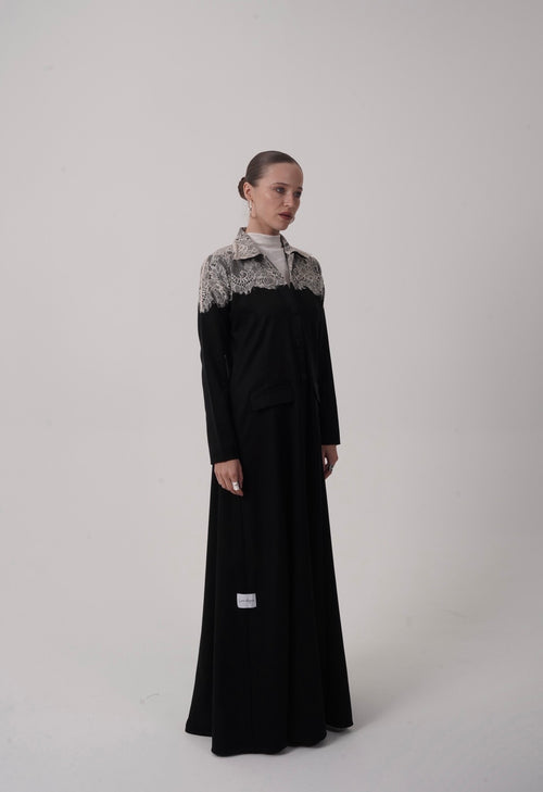 Celeste Noir Abaya
