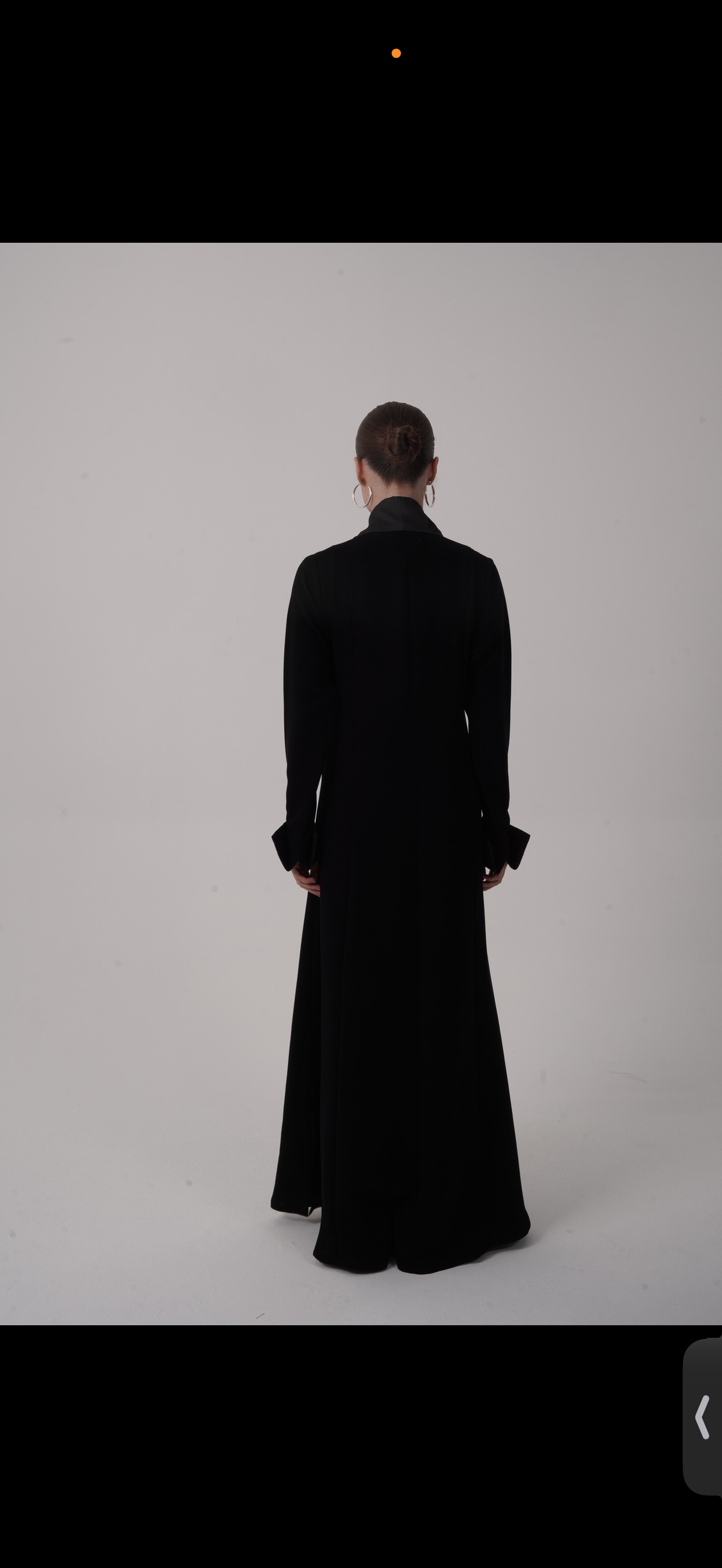 Midnight Satin Trim Abaya