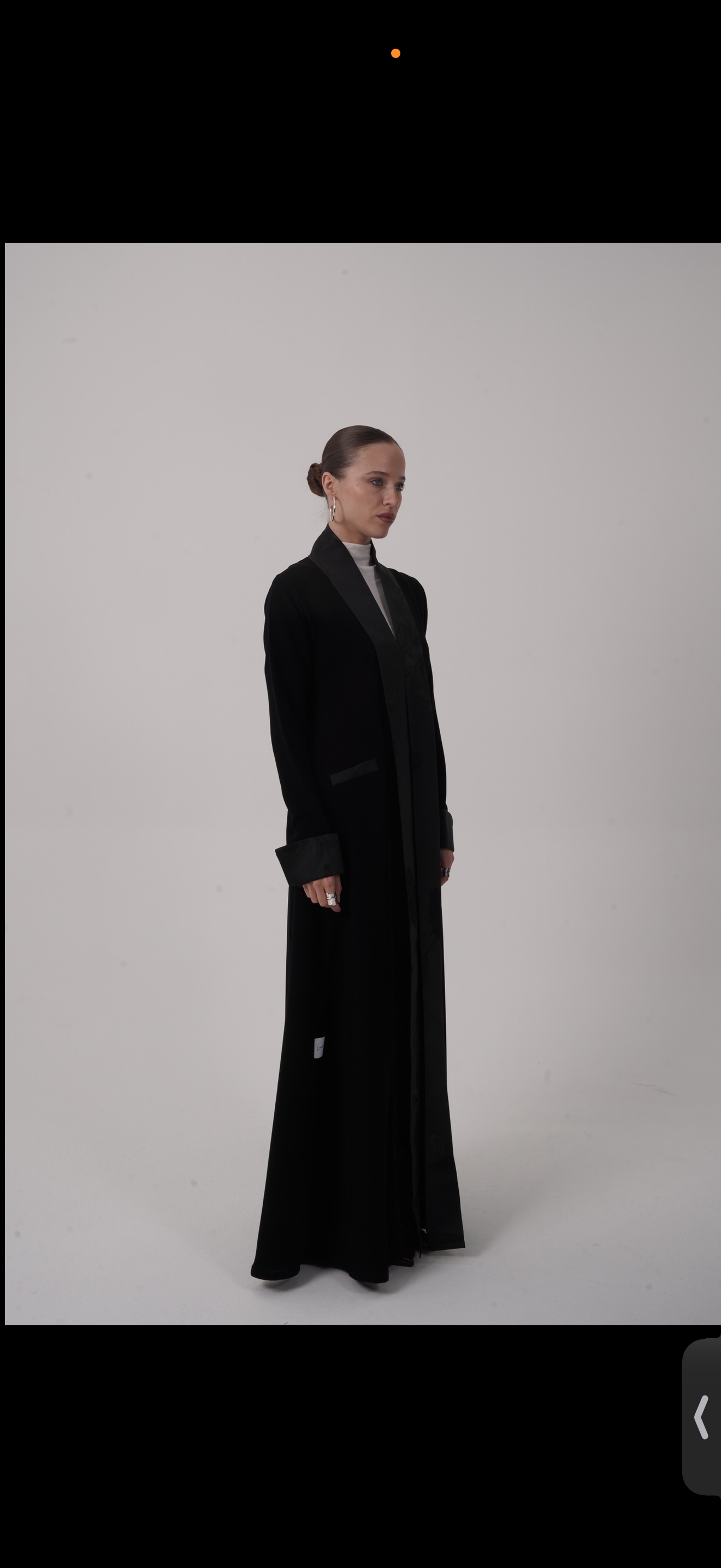 Midnight Satin Trim Abaya