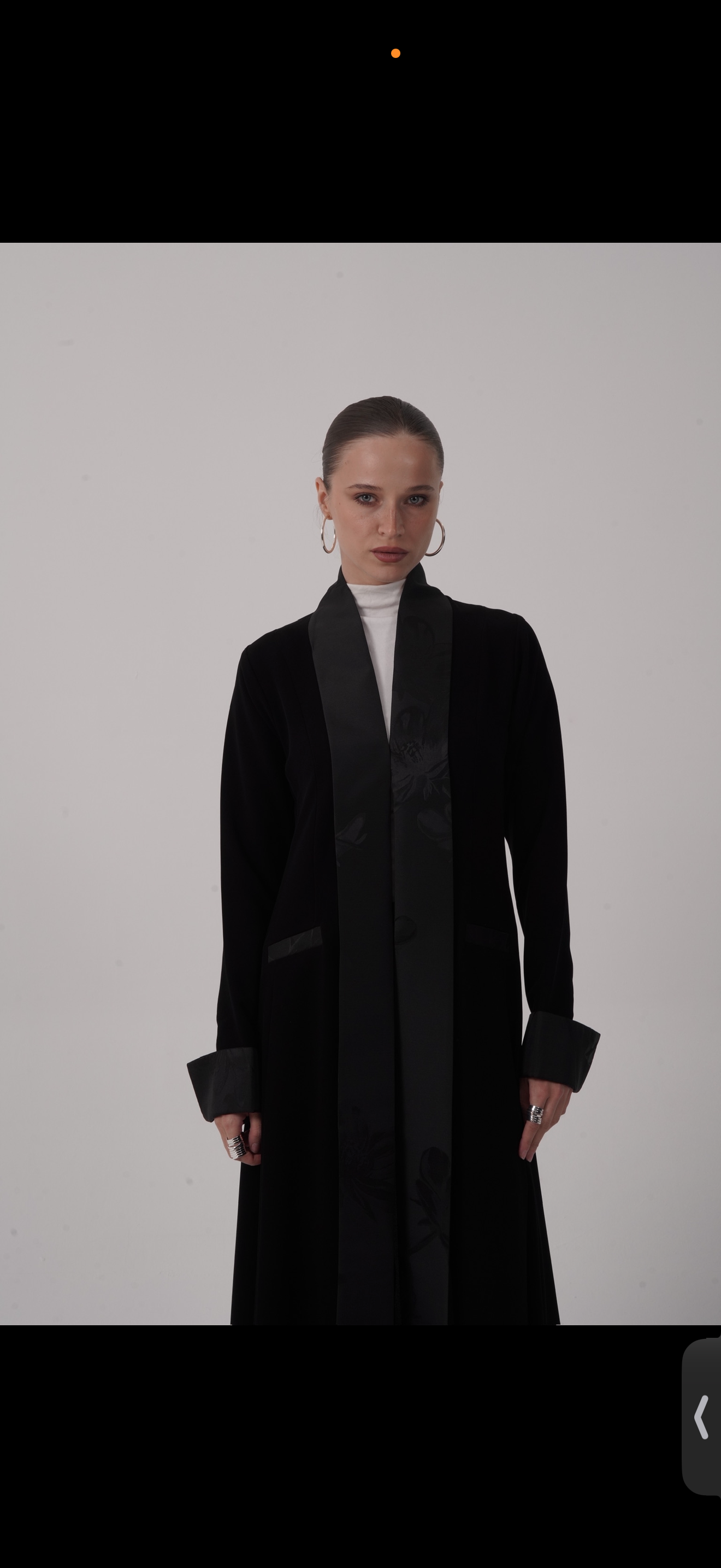 Midnight Satin Trim Abaya