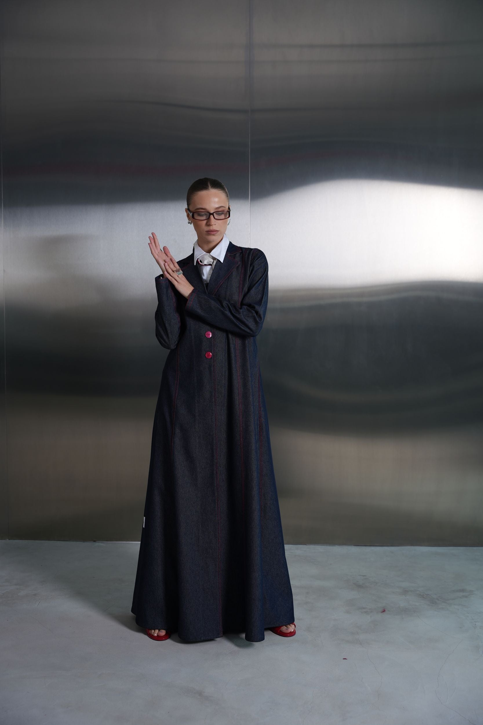 Indigo Tailored Denim Abaya