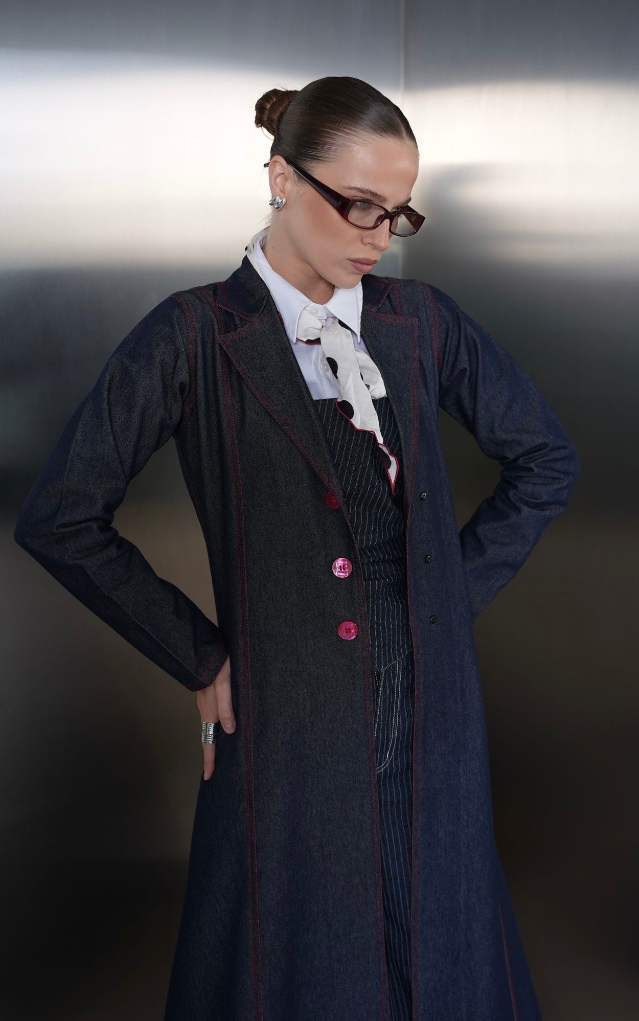 Indigo Tailored Denim Abaya