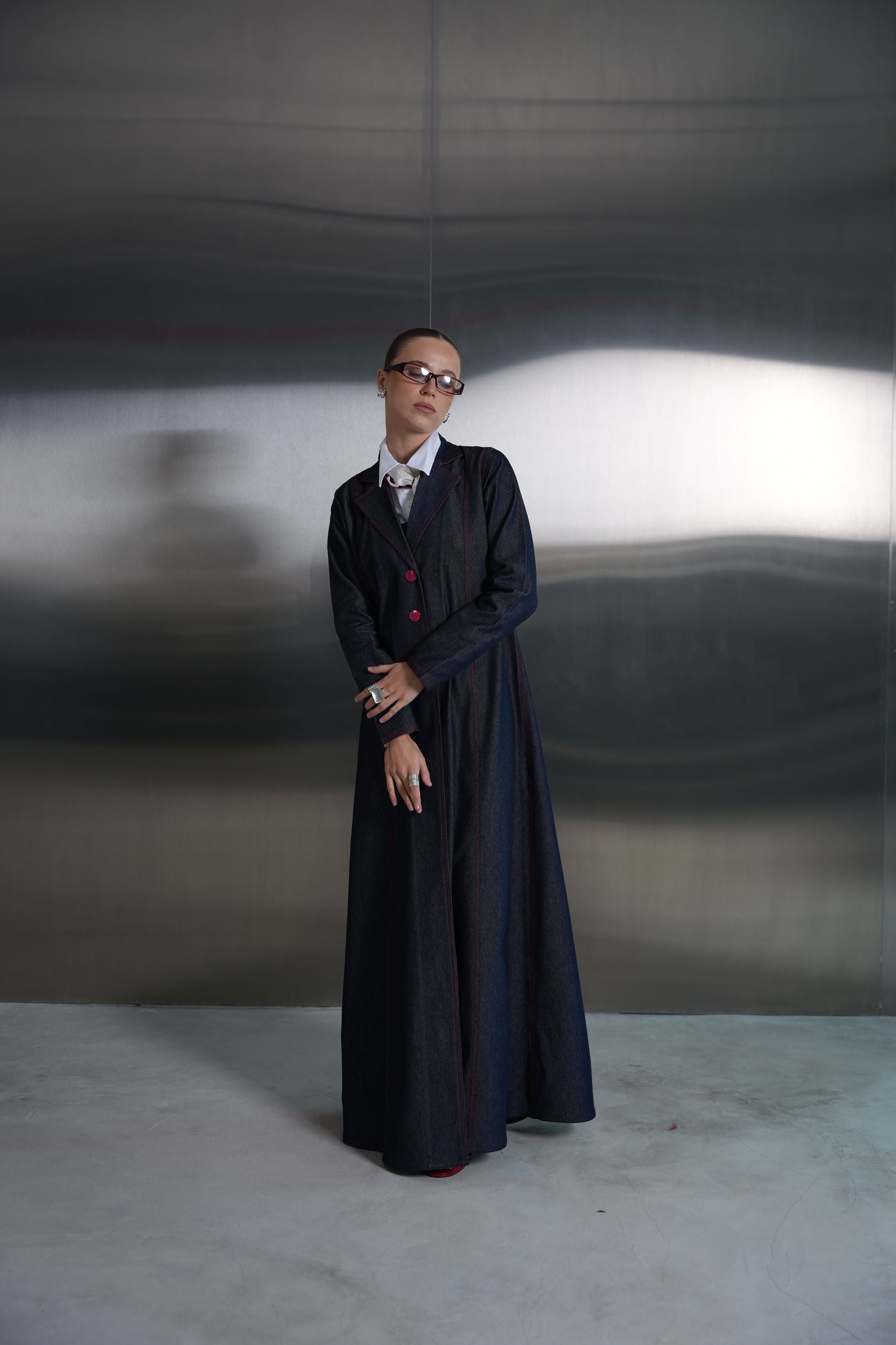 Indigo Tailored Denim Abaya