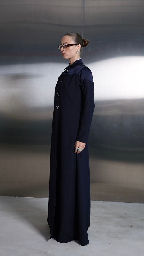 Heart Button Abaya
