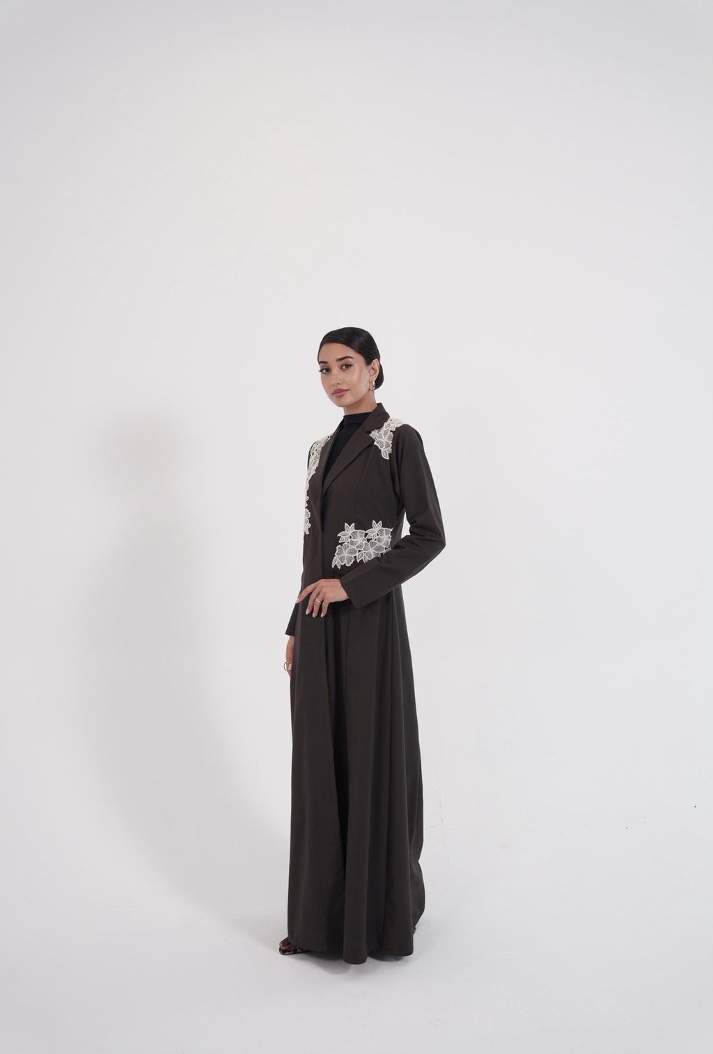 Ivory Blossom Abaya
