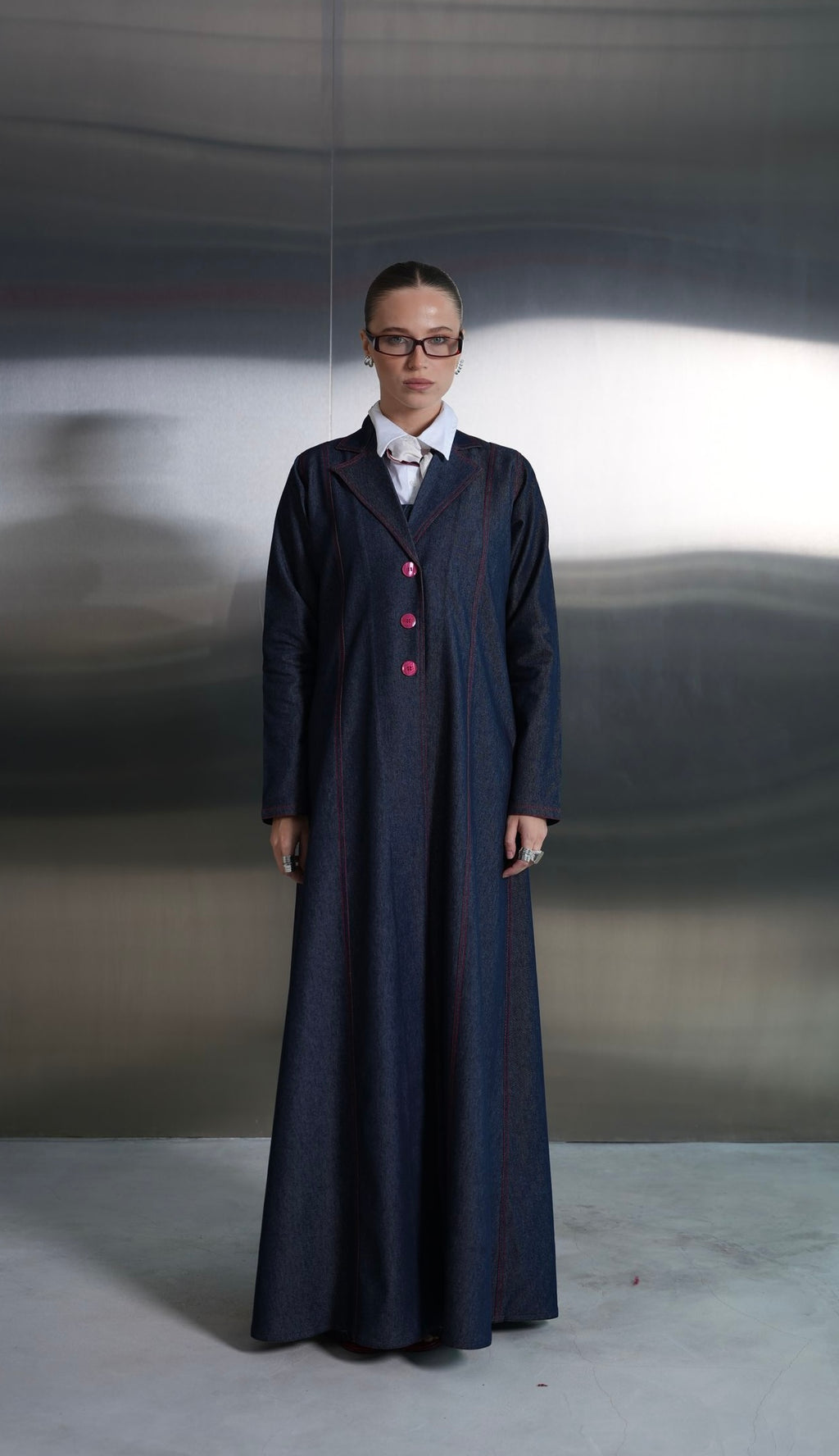 Indigo Tailored Denim Abaya
