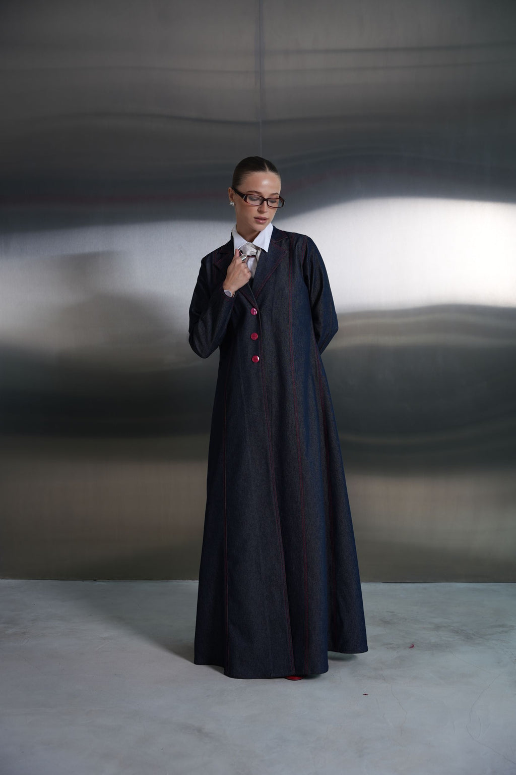 Indigo Tailored Denim Abaya