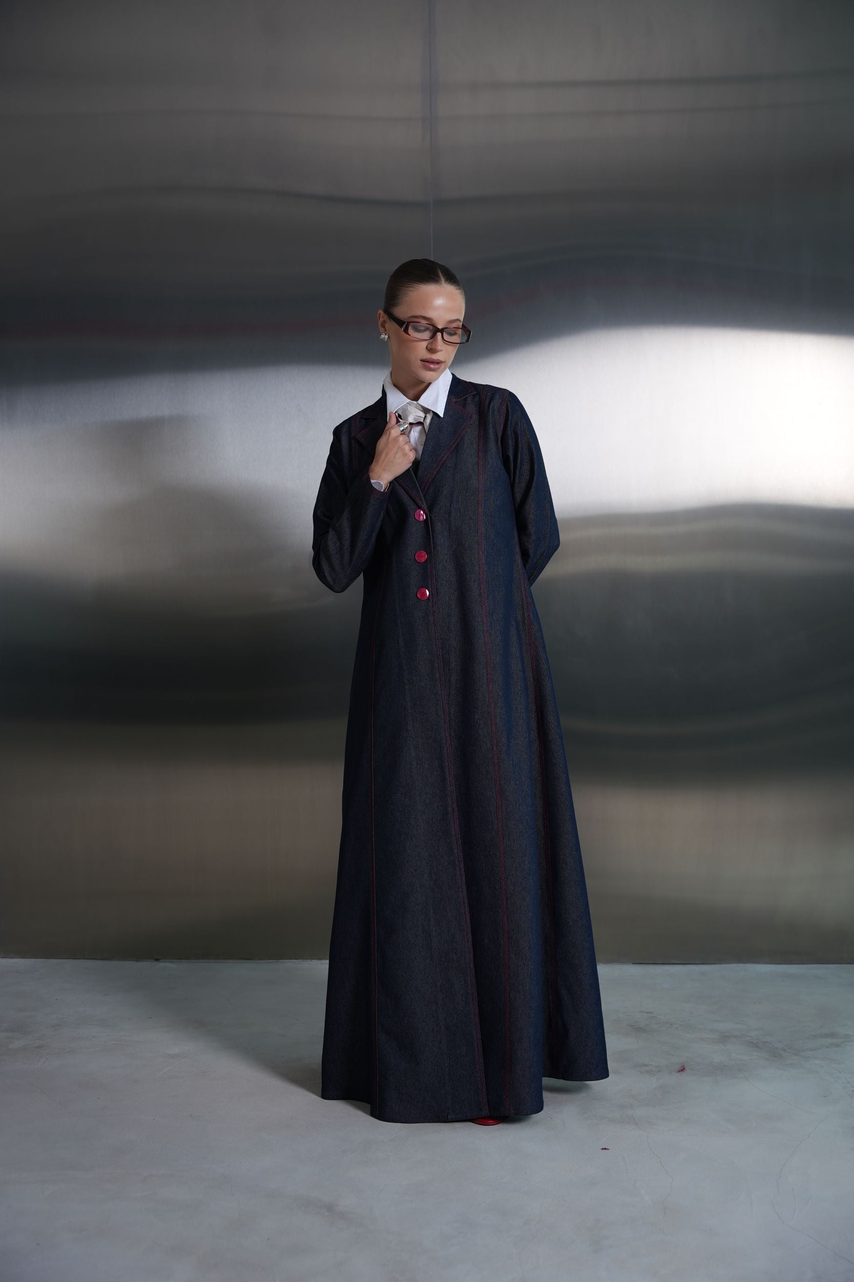 Indigo Tailored Denim Abaya