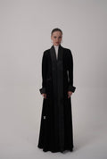 Midnight Satin Trim Abaya