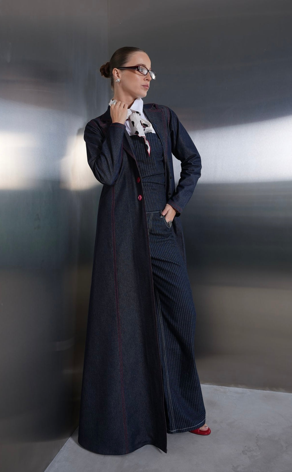 Indigo Tailored Denim Abaya