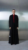 Noir Organza Panel Crepe Abaya