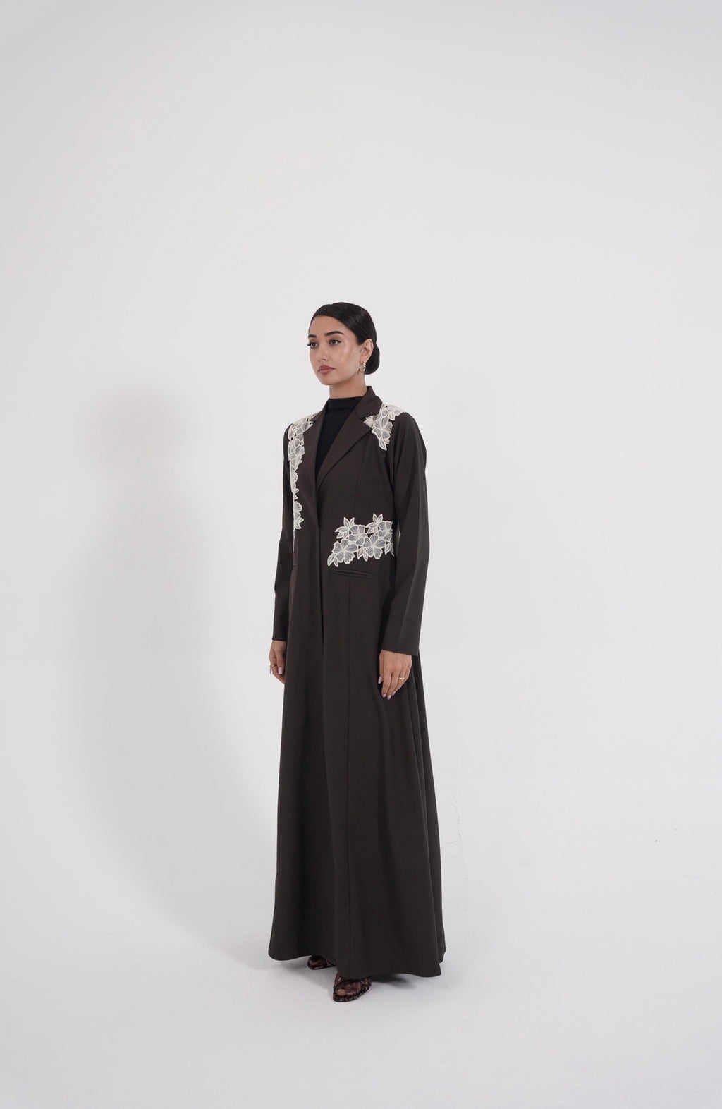 Ivory Blossom Abaya