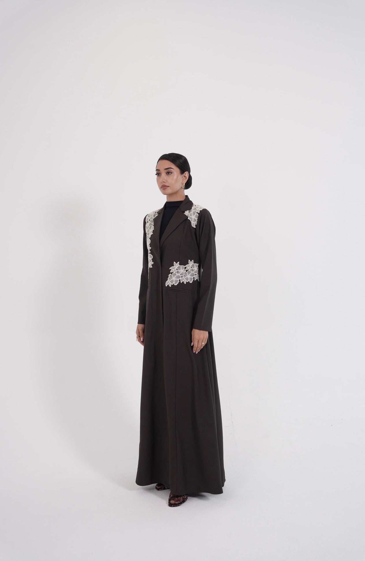 Ivory Blossom Abaya